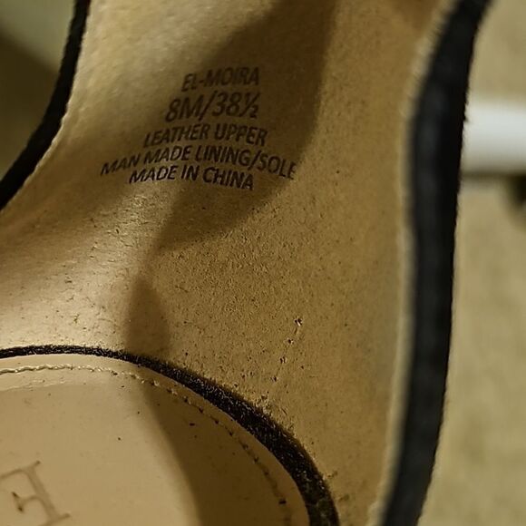 ESSEX LANE "Moira 2" Black Suede Block Heel Sandals -‎ Size 8 - Picture 8 of 8